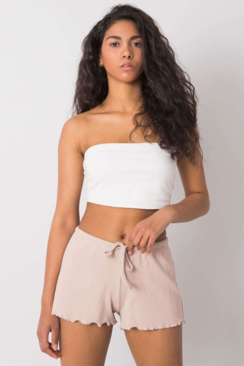 Szorty Damskie Model RV-SN-6628.95 Beige - Rue Paris Szorty Damskie Model RV-SN-6628.95 Beige - Rue Paris