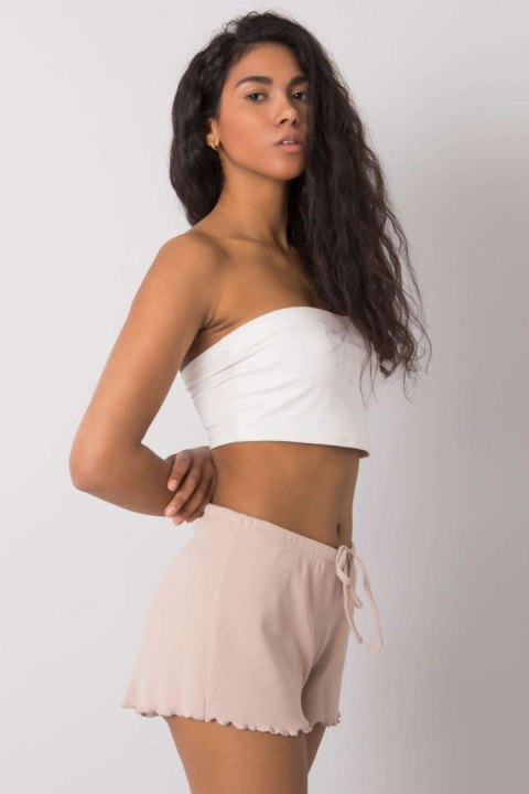 Szorty Damskie Model RV-SN-6628.95 Beige - Rue Paris Szorty Damskie Model RV-SN-6628.95 Beige - Rue Paris
