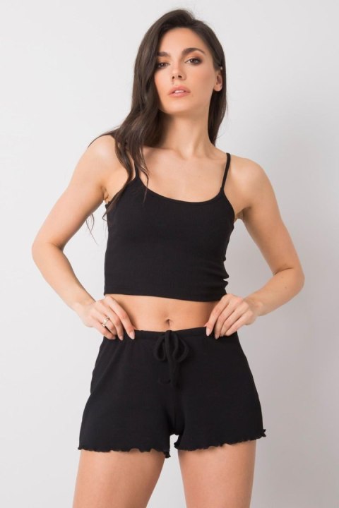 Szorty Damskie Model RV-SN-6628.95 Black - Rue Paris Szorty Damskie Model RV-SN-6628.95 Black - Rue Paris