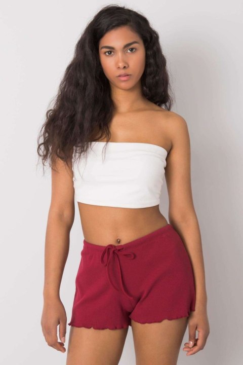 Szorty Damskie Model RV-SN-6628.95 Bordo - Rue Paris Szorty Damskie Model RV-SN-6628.95 Bordo - Rue Paris