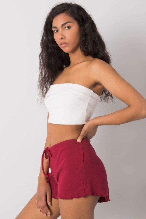 Szorty Damskie Model RV-SN-6628.95 Bordo - Rue Paris Szorty Damskie Model RV-SN-6628.95 Bordo - Rue Paris