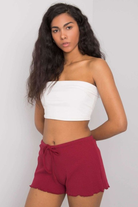 Szorty Damskie Model RV-SN-6628.95 Bordo - Rue Paris Szorty Damskie Model RV-SN-6628.95 Bordo - Rue Paris