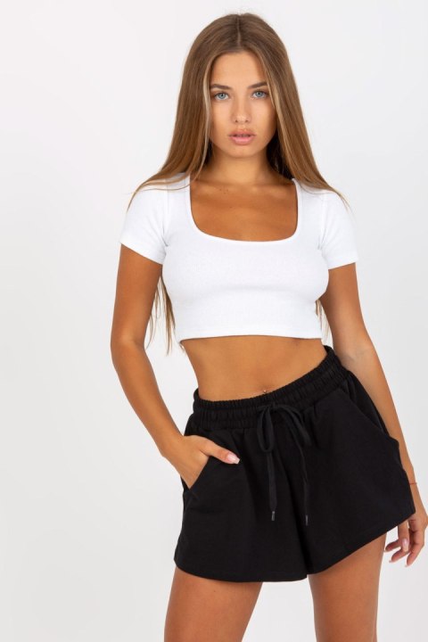 Szorty Damskie Model RV-SN-8069.12P Black - Rue Paris Szorty Damskie Model RV-SN-8069.12P Black - Rue Paris