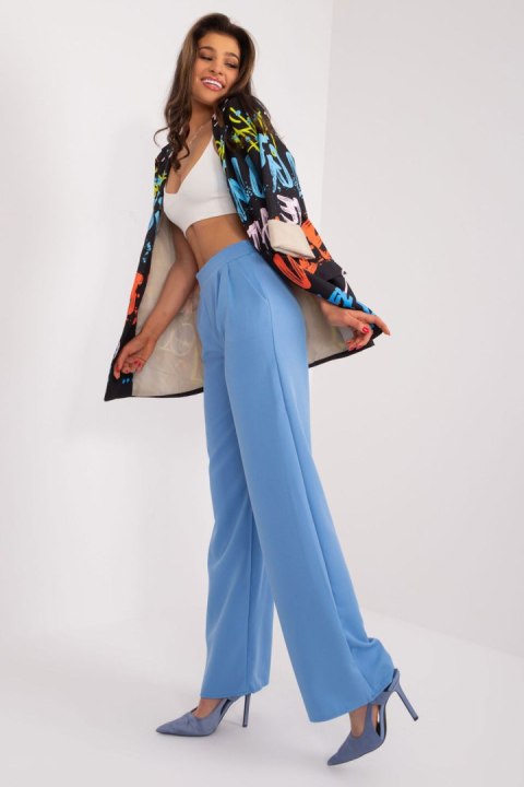 Spodnie Damskie Model WN-SP-8247.65 Blue - Rue Paris Spodnie Damskie Model WN-SP-8247.65 Blue - Rue Paris
