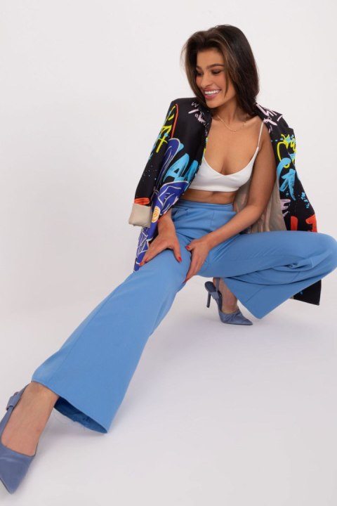 Spodnie Damskie Model WN-SP-8247.65 Blue - Rue Paris Spodnie Damskie Model WN-SP-8247.65 Blue - Rue Paris