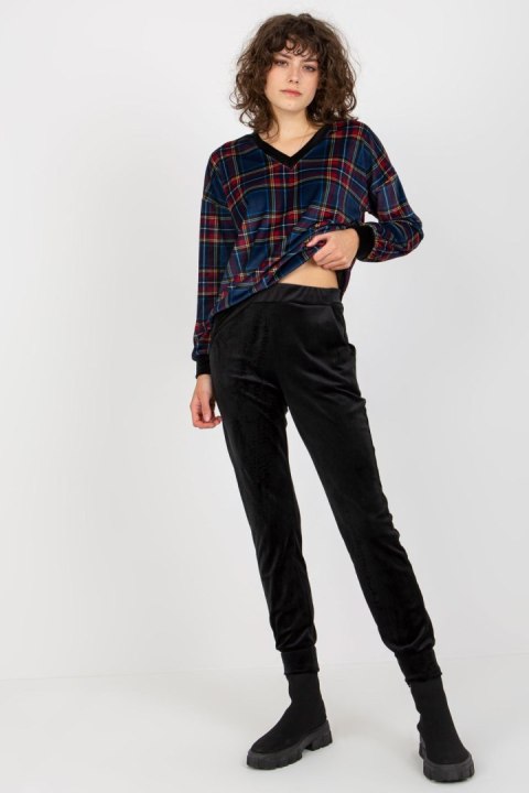 Spodnie Komplet Model RP-KMPL-8190-6.23X Black/Blue - Rue Paris Spodnie Komplet Model RP-KMPL-8190-6.23X Black/Blue - Rue Paris