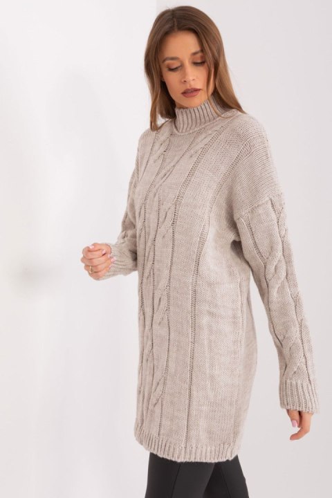Sukienka Model LC-SK-1561.72P Beige - Rue Paris Sukienka Model LC-SK-1561.72P Beige - Rue Paris