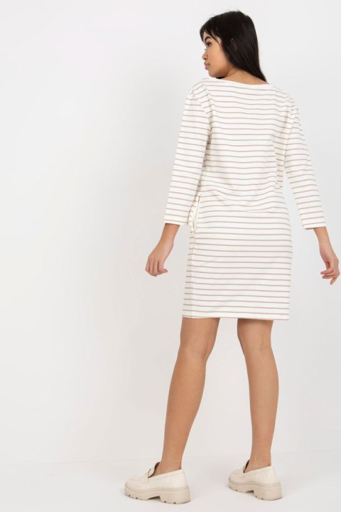 Sukienka Model LO-SK-LK-259.23X Ecru - Rue Paris Sukienka Model LO-SK-LK-259.23X Ecru - Rue Paris