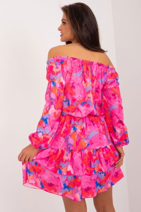 Sukienka Model WN-SK-8282.32 Dark Pink - Rue Paris Sukienka Model WN-SK-8282.32 Dark Pink - Rue Paris