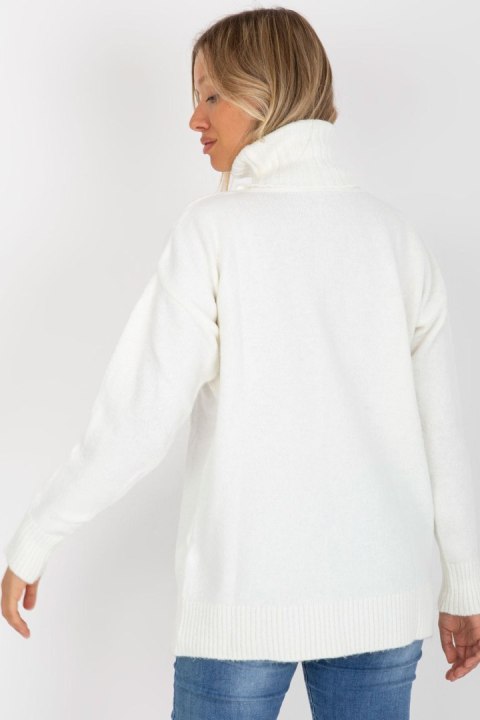Sweter Damski Model LC-SW-0331.89P White - Rue Paris Sweter Damski Model LC-SW-0331.89P White - Rue Paris