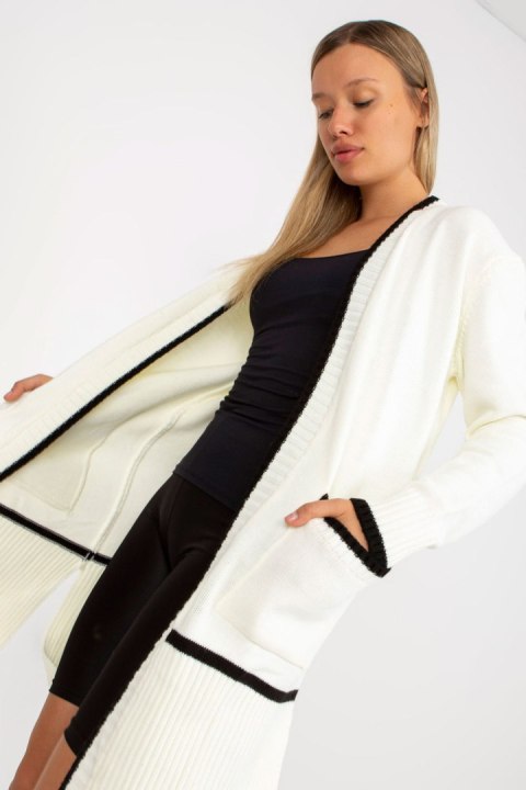 Sweter Kardigan Model LC-SW-0340.42P Ecru - Rue Paris Sweter Kardigan Model LC-SW-0340.42P Ecru - Rue Paris