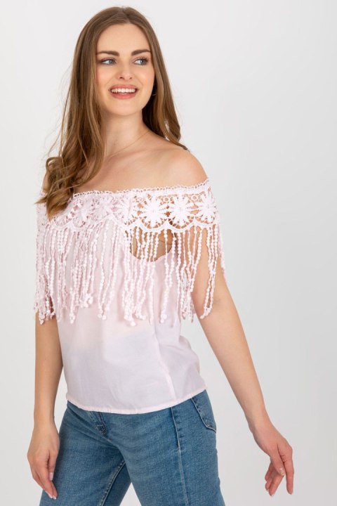 Bluzka Model AT-BZ-1801.87 Light Pink - AT Bluzka Model AT-BZ-1801.87 Light Pink - AT