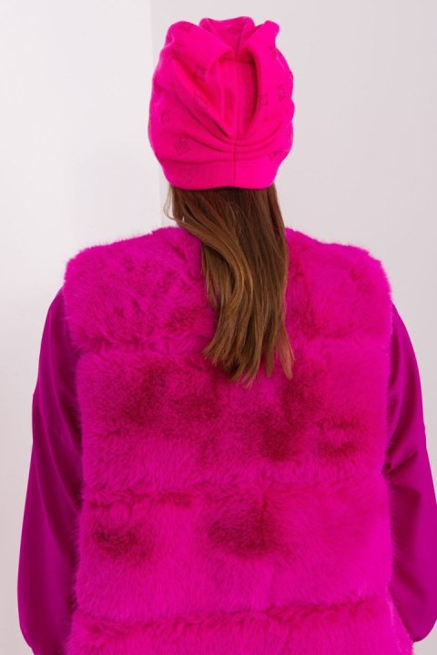 Czapka Model AT-CZ-2325.96 Dark Pink - AT Czapka Model AT-CZ-2325.96 Dark Pink - AT