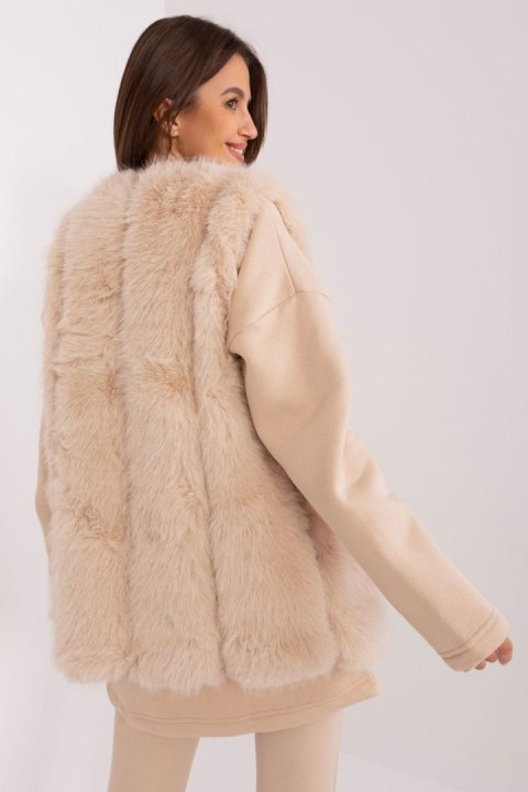 Kamizelka Model AT-KZ-2368.00P Beige - AT Kamizelka Model AT-KZ-2368.00P Beige - AT