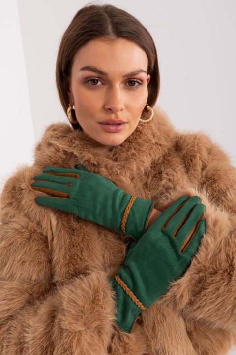 Rękawiczki Model AT-RK-238601.98 Dark Green - AT Rękawiczki Model AT-RK-238601.98 Dark Green - AT