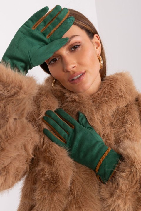 Rękawiczki Model AT-RK-238601.98 Dark Green - AT Rękawiczki Model AT-RK-238601.98 Dark Green - AT