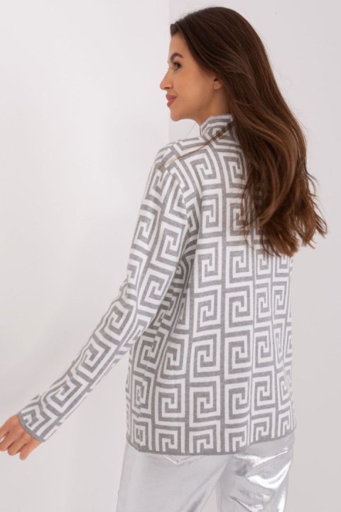 Sweter Damski Model AT-SW-2341.00P Grey - AT Sweter Damski Model AT-SW-2341.00P Grey - AT