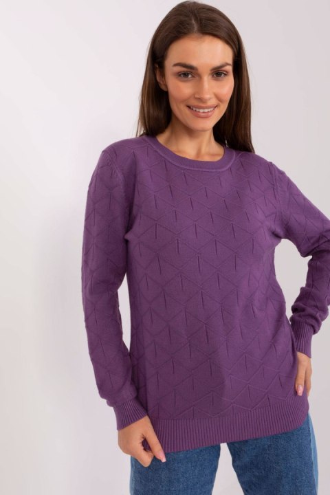 Sweter Damski Model AT-SW-232901.25X Violet - AT Sweter Damski Model AT-SW-232901.25X Violet - AT