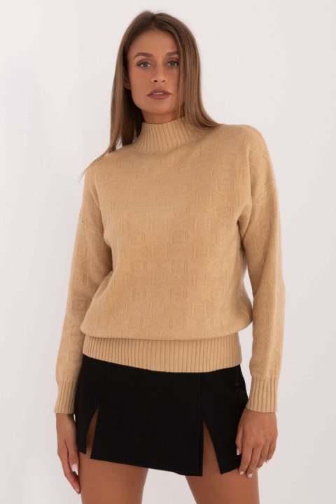 Sweter Damski Model AT-SW-2339.54 Camel - AT Sweter Damski Model AT-SW-2339.54 Camel - AT