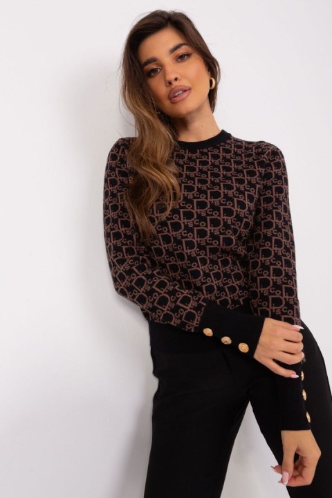 Sweter Damski Model AT-SW-2342.46P Black - AT Sweter Damski Model AT-SW-2342.46P Black - AT