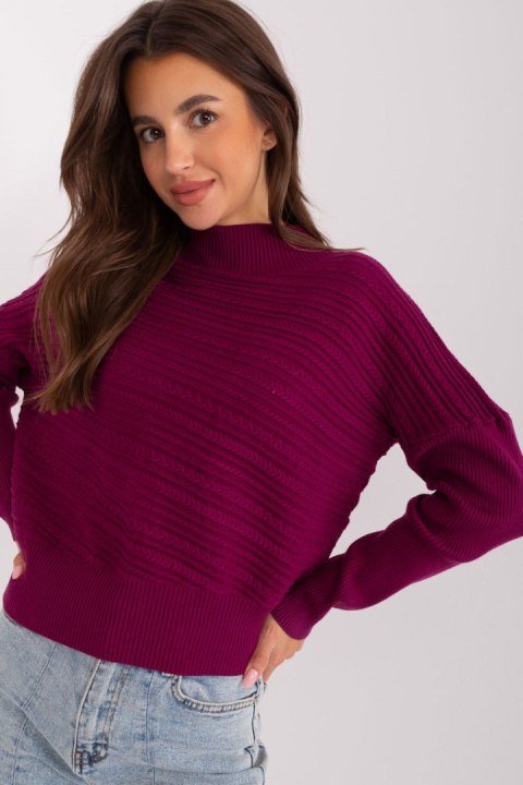 Sweter Damski Model AT-SW-2368.36X Violet - AT Sweter Damski Model AT-SW-2368.36X Violet - AT