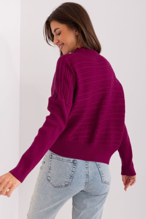 Sweter Damski Model AT-SW-2368.36X Violet - AT Sweter Damski Model AT-SW-2368.36X Violet - AT