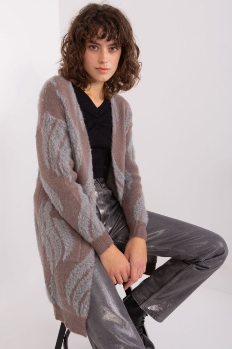 Sweter Kardigan Model AT-SW-234501.00P Dark Brown - AT Sweter Kardigan Model AT-SW-234501.00P Dark Brown - AT