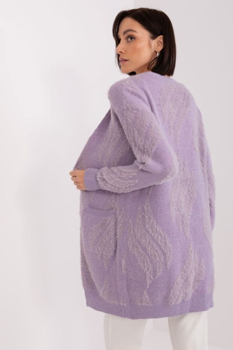 Sweter Kardigan Model AT-SW-234501.00P Light Violet - AT Sweter Kardigan Model AT-SW-234501.00P Light Violet - AT