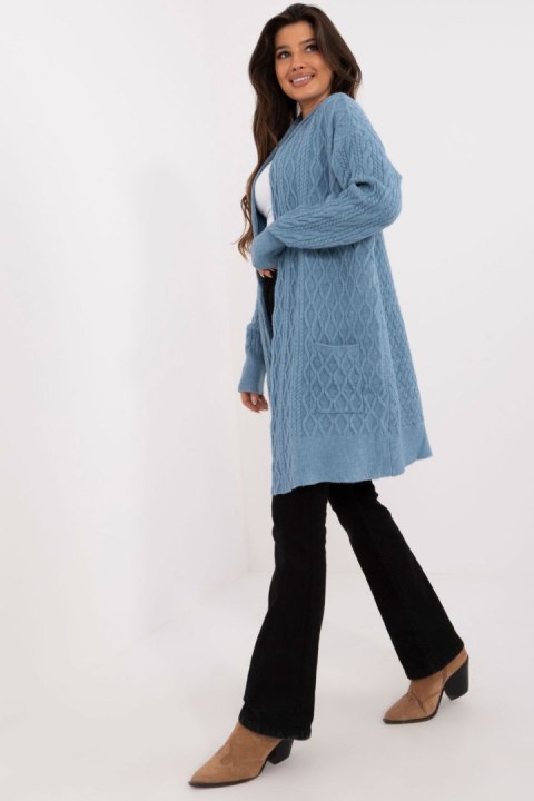 Sweter Kardigan Model AT-SW-2366.61 Blue - AT Sweter Kardigan Model AT-SW-2366.61 Blue - AT