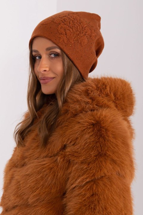 Czapka Model AT-CZ-23250.61P Light Brown - AT Czapka Model AT-CZ-23250.61P Light Brown - AT