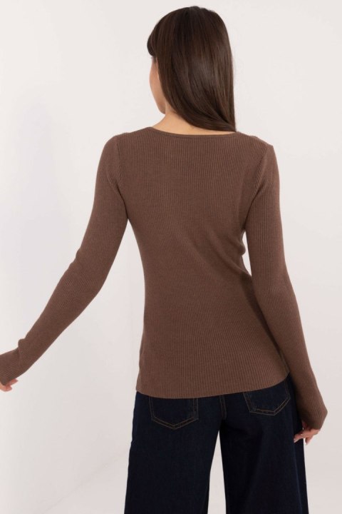 Sweter Damski Model AT-SW-2332-2.65 Brown - AT Sweter Damski Model AT-SW-2332-2.65 Brown - AT