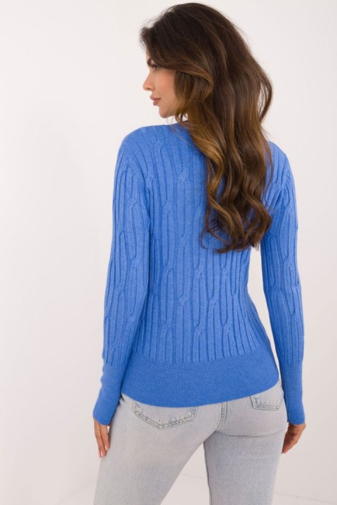 Sweter Damski Model AT-SW-2338-2.61 Blue - AT Sweter Damski Model AT-SW-2338-2.61 Blue - AT