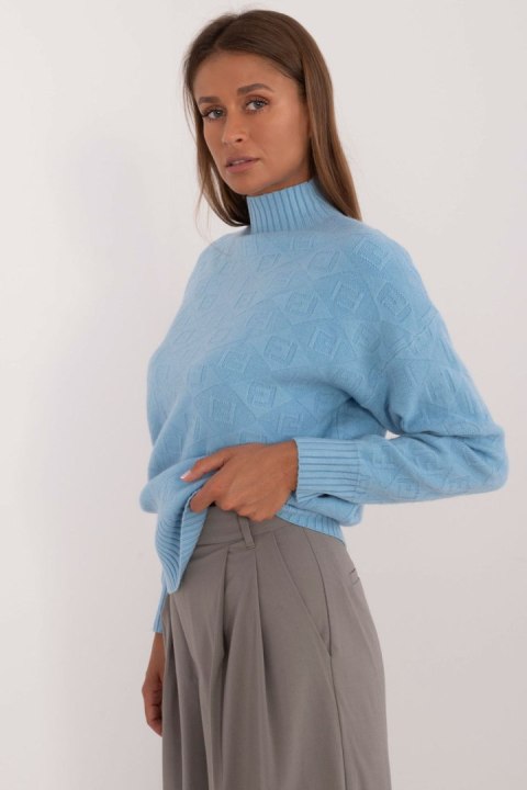 Sweter Damski Model AT-SW-2339.54 Blue - AT Sweter Damski Model AT-SW-2339.54 Blue - AT