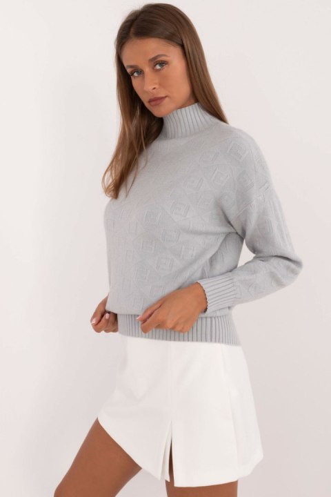 Sweter Damski Model AT-SW-2339.54 Light Grey - AT Sweter Damski Model AT-SW-2339.54 Light Grey - AT