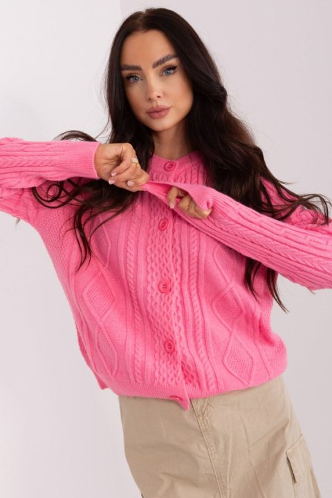 Sweter Damski Model AT-SW-2346-2.99P Pink - AT Sweter Damski Model AT-SW-2346-2.99P Pink - AT