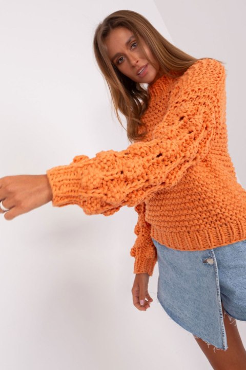 Sweter Damski Model AT-SW-2382.97P Orange - AT Sweter Damski Model AT-SW-2382.97P Orange - AT