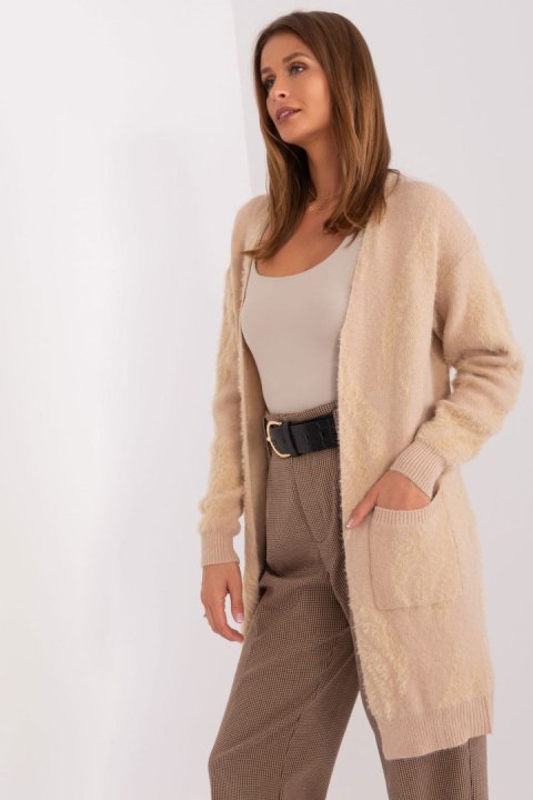Sweter Kardigan Model AT-SW-234501.00P Beige - AT Sweter Kardigan Model AT-SW-234501.00P Beige - AT