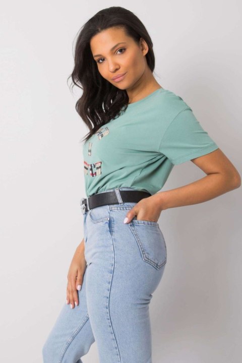 T-shirt Damski Model FA-TS-6892.88 Pistacja - Fancy T-shirt Damski Model FA-TS-6892.88 Pistacja - Fancy
