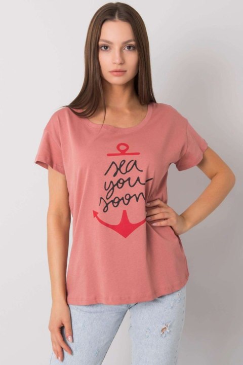 T-shirt Damski Model FA-TS-7196.74P Dark Pink - Fancy T-shirt Damski Model FA-TS-7196.74P Dark Pink - Fancy