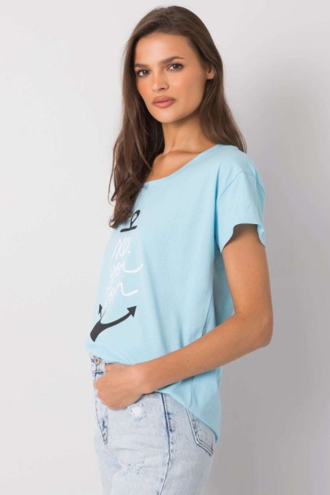 T-shirt Damski Model FA-TS-7196.74P Light Blue - Fancy T-shirt Damski Model FA-TS-7196.74P Light Blue - Fancy