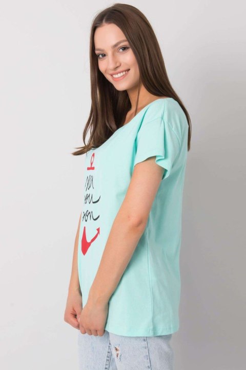 T-shirt Damski Model FA-TS-7196.74P Mint - Fancy T-shirt Damski Model FA-TS-7196.74P Mint - Fancy