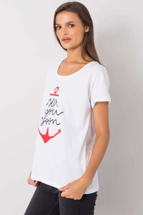 T-shirt Damski Model FA-TS-7196.74P White - Fancy T-shirt Damski Model FA-TS-7196.74P White - Fancy