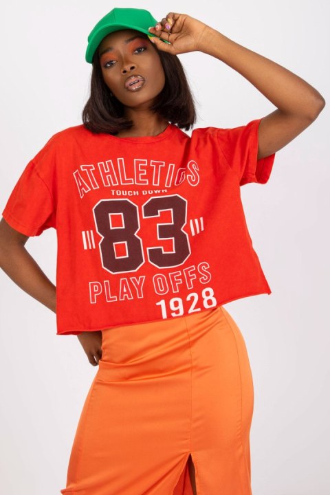 T-shirt Damski Model FA-TS-7684.86 Red - Fancy T-shirt Damski Model FA-TS-7684.86 Red - Fancy