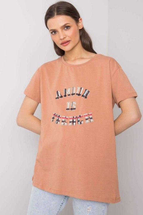 T-shirt Damski Model FA-TS-6892.88 Camel - Fancy T-shirt Damski Model FA-TS-6892.88 Camel - Fancy