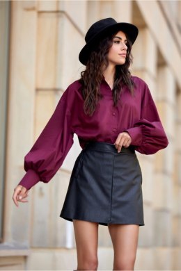 Koszula Damska Model Lia BOR BLU00189 Bordo - Roco Fashion