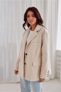 Marynarka Model Arya BEZ ZAK0018 Beige - Roco Fashion