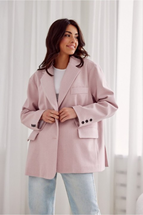 Marynarka Model Arya ROZ ZAK0018 Pink - Roco Fashion Marynarka Model Arya ROZ ZAK0018 Pink - Roco Fashion