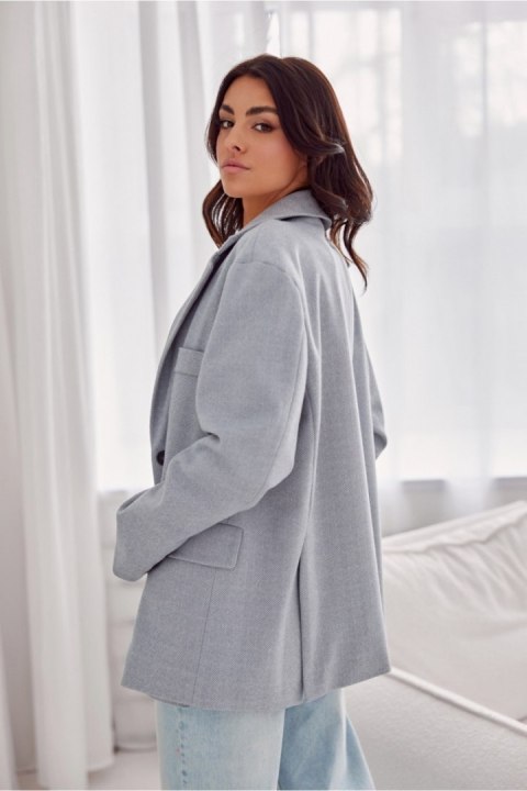Marynarka Model Arya SZA ZAK0018 Grey - Roco Fashion Marynarka Model Arya SZA ZAK0018 Grey - Roco Fashion