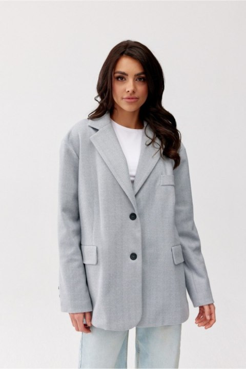 Marynarka Model Arya SZA ZAK0018 Grey - Roco Fashion Marynarka Model Arya SZA ZAK0018 Grey - Roco Fashion