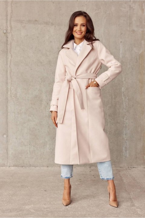 Płaszcz Damski Model BEJ PLA0017 Beige - Roco Fashion